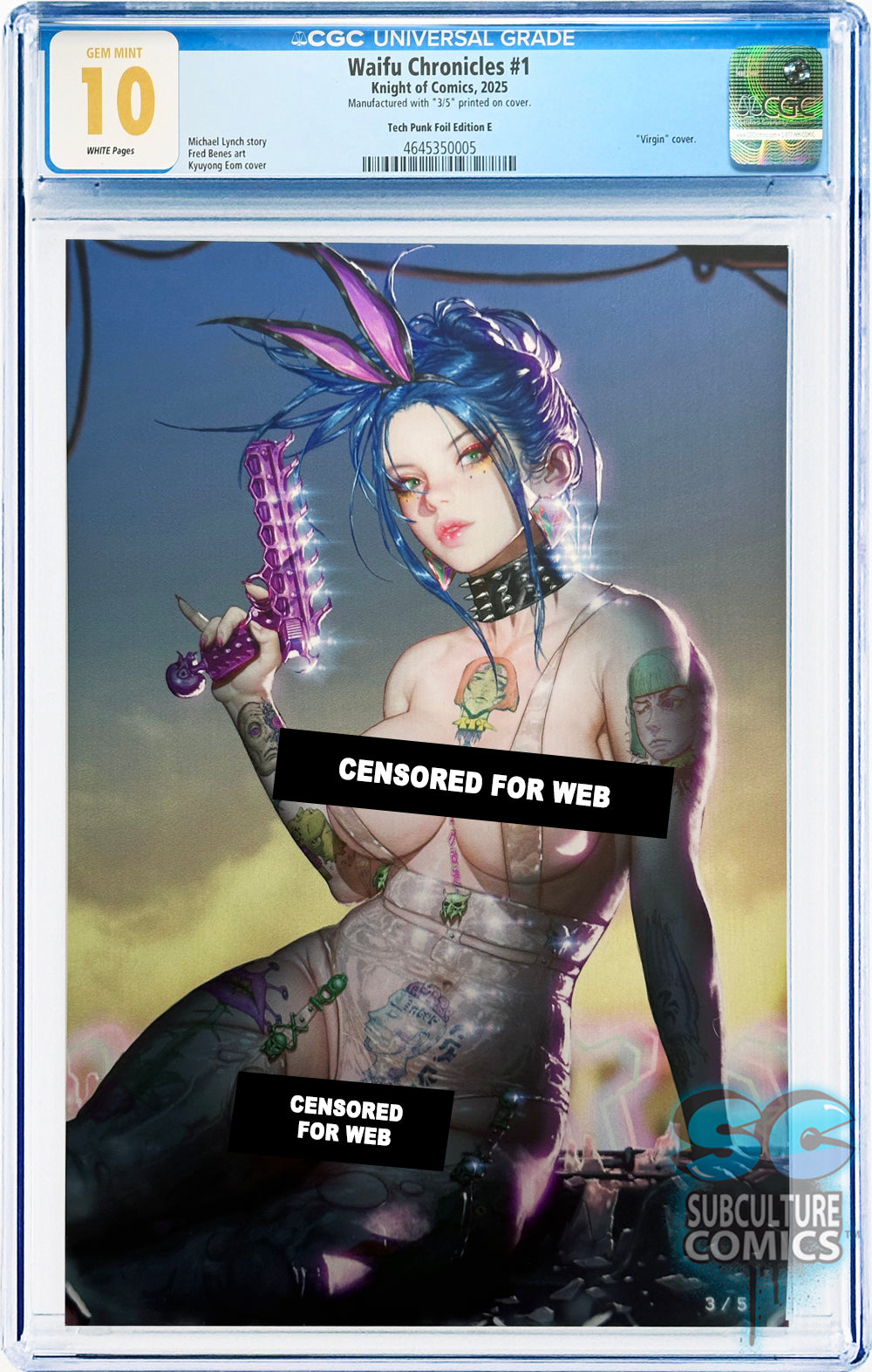 Waifu Chronicles #1 Tech Punk Cover E Foil Edition CGC 10