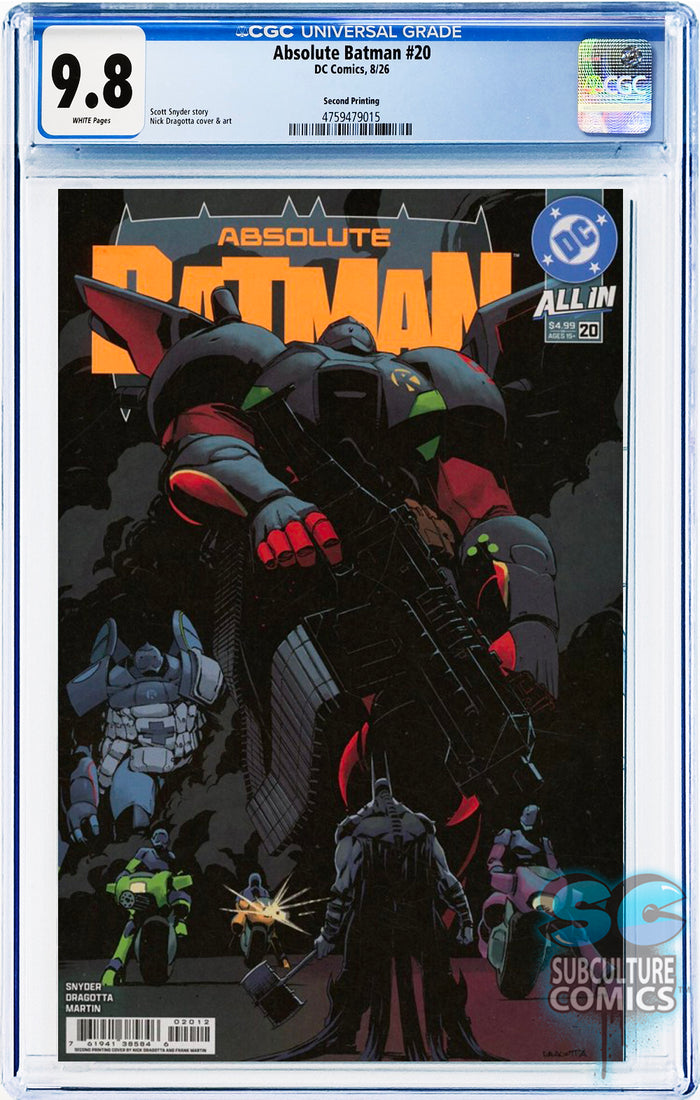 Absolute Batman #20 2nd Print CGC 9.8