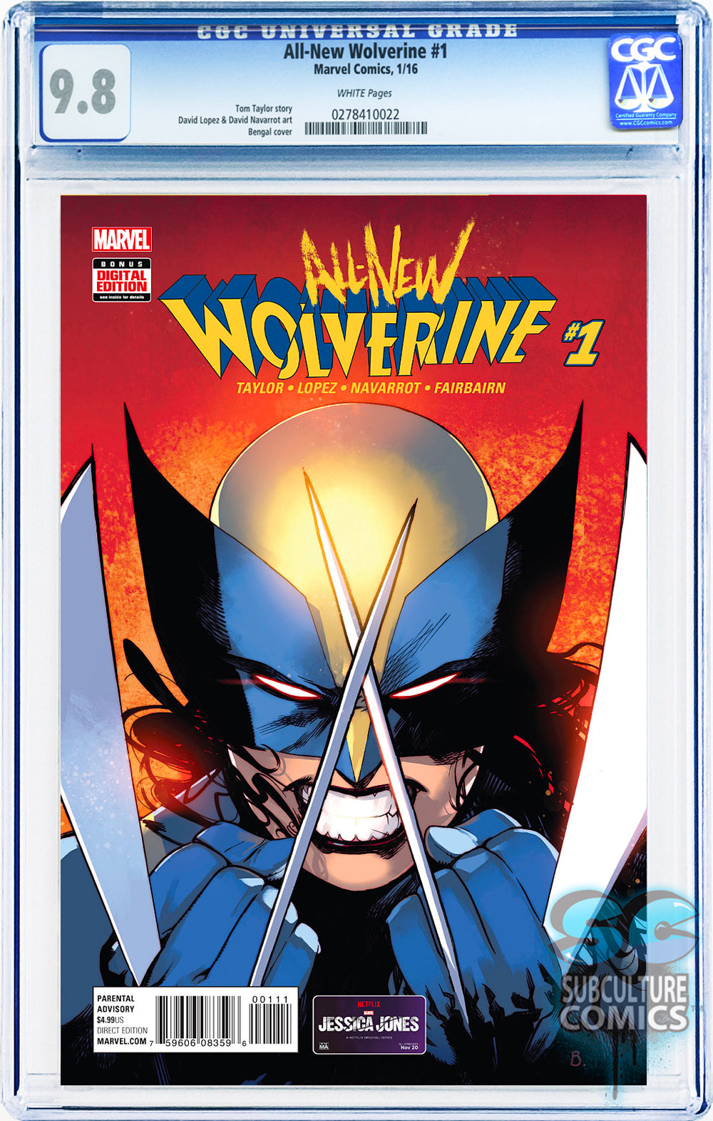 All-New Wolverine #1 CGC 9.8
