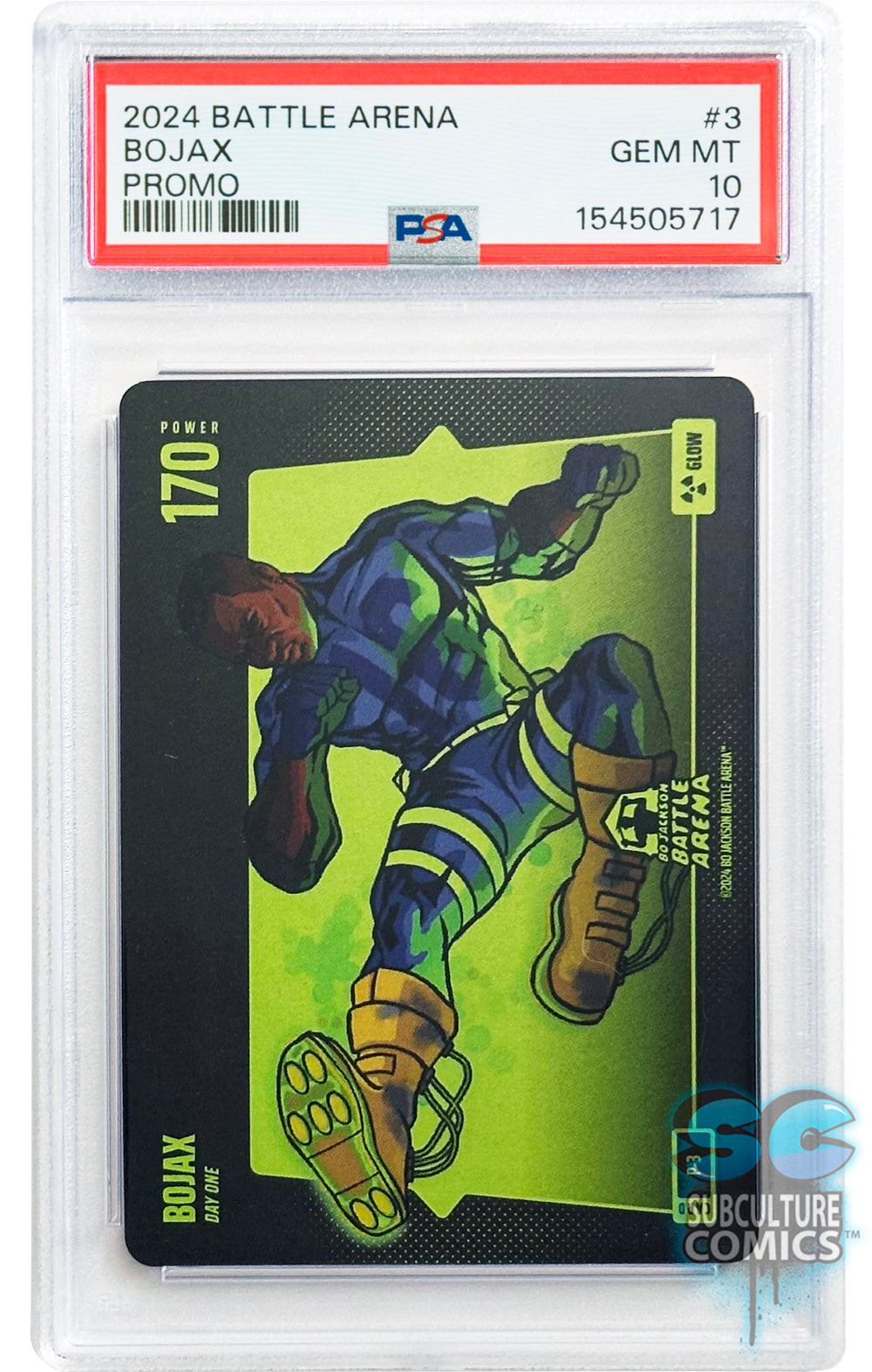 2024 Bo Jackson Battle Arena Alpha Edition: Bojax 1st Day Glow Promo #3 - PSA 10 Gem Mint