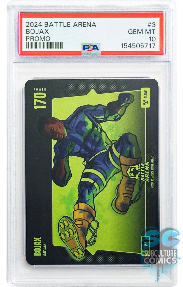 2024 Bo Jackson Battle Arena Alpha Edition: Bojax 1st Day Glow Promo #3 - PSA 10 Gem Mint