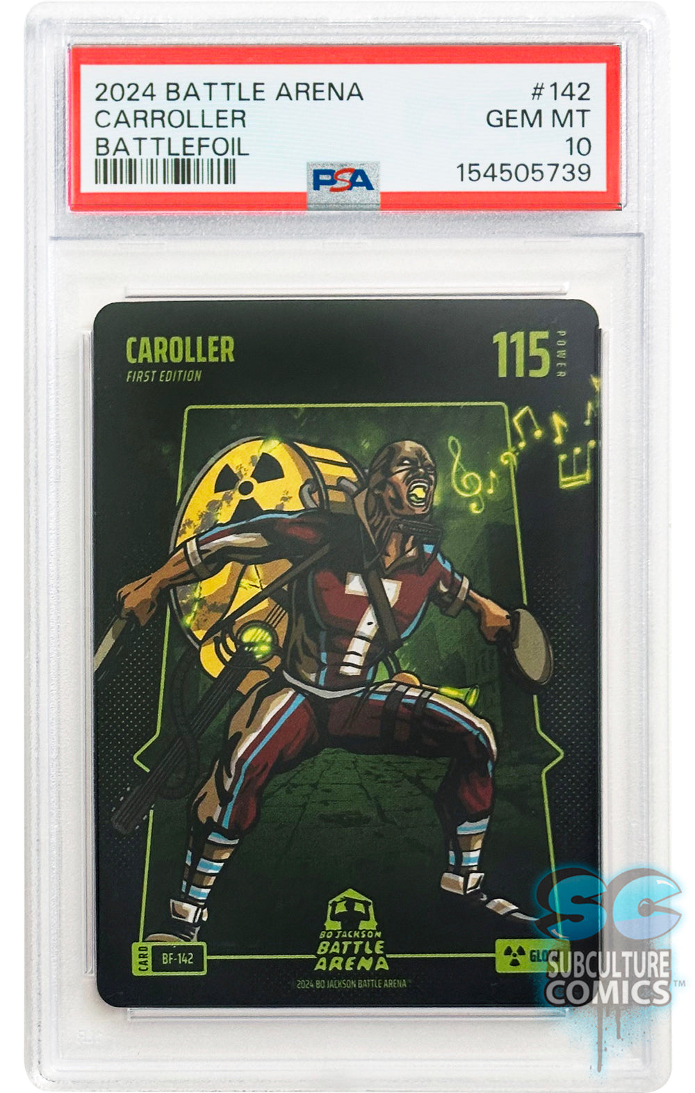 2024 Bo Jackson Battle Arena Alpha Edition: Carroller Glow Battlefoil #142 - PSA 10 Gem Mint