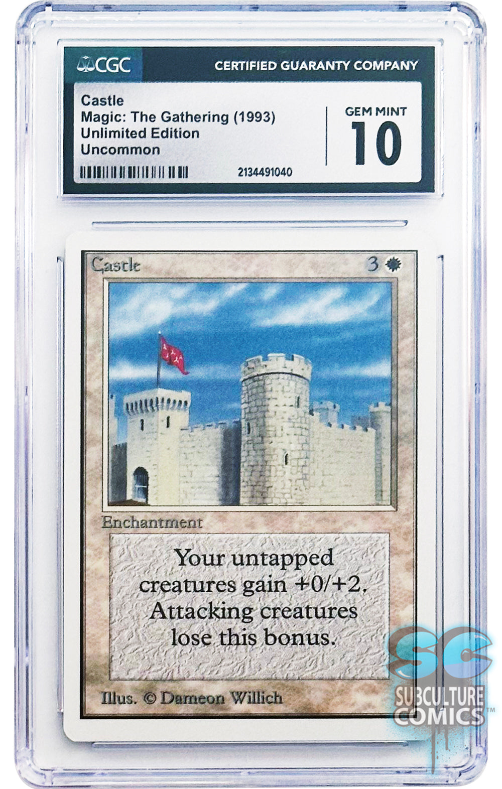 Magic the Gathering: Castle Unlimited Edition Uncommon CGC 10 Gem Mint
