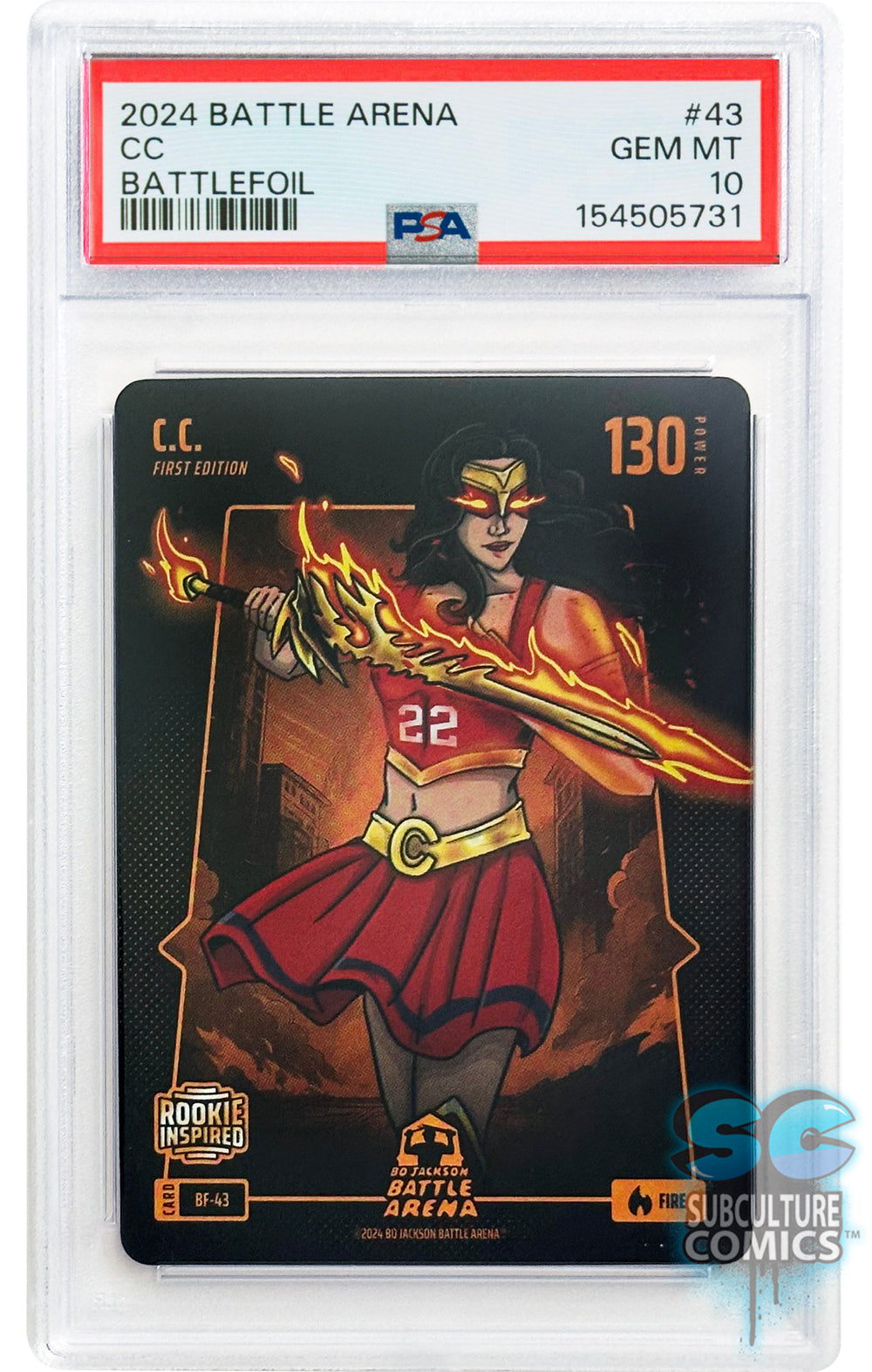 2024 Bo Jackson Battle Arena Alpha Edition: CC Fire Battlefoil #43 - PSA 10 Gem Mint