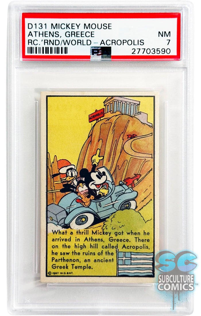 1937 D131 Mickey Mouse Race Around the World Athens, Greece PSA 7