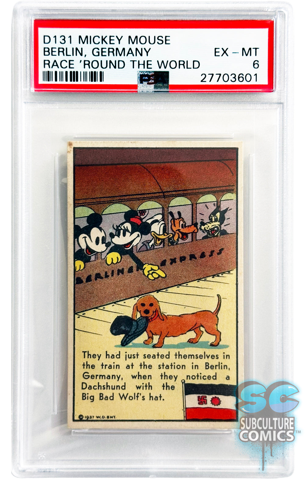 1937 D131 Mickey Mouse Race Around the World Berlin, Germany PSA 6