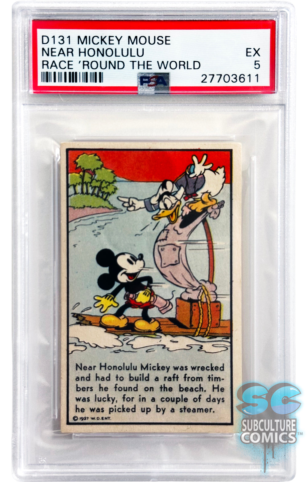 1937 D131 Mickey Mouse Race Around the World Honolulu PSA 6