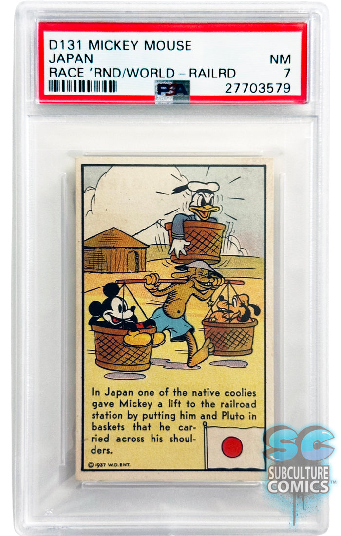 1937 D131 Mickey Mouse Race Around the World Japan PSA 7