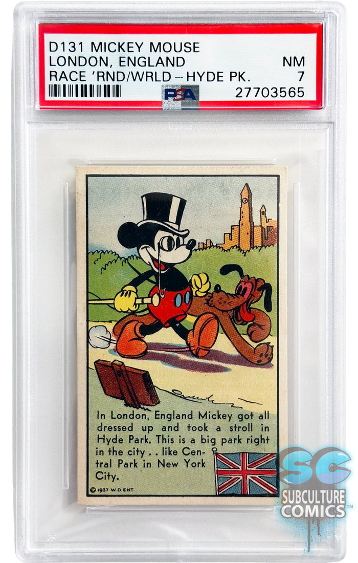 1937 D131 Mickey Mouse Race Around the World London, England PSA 7