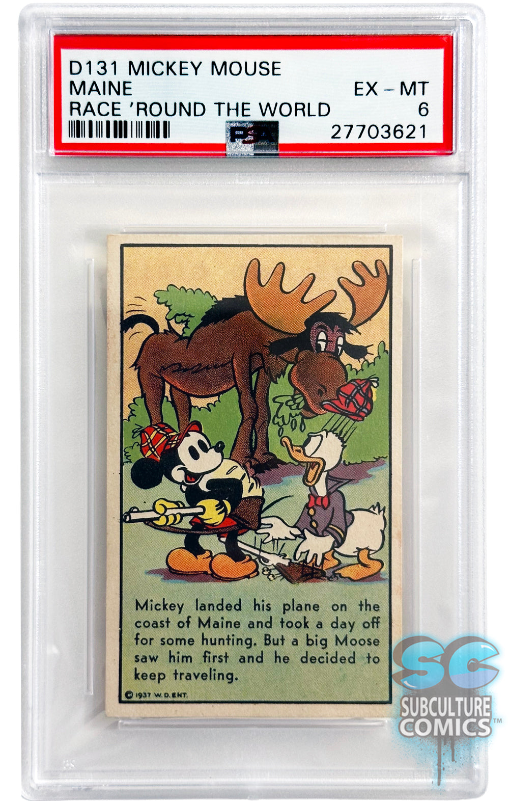 1937 D131 Mickey Mouse Race Around the World Maine PSA 6