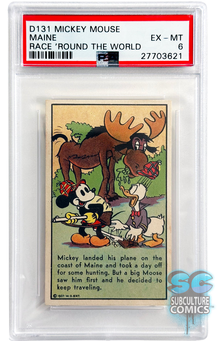 1937 D131 Mickey Mouse Race Around the World Maine PSA 6
