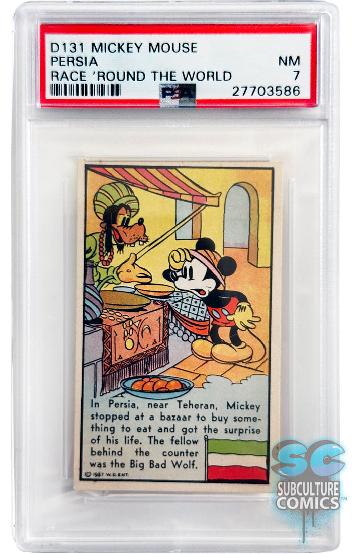 1937 D131 Mickey Mouse Race Around the World Persia PSA 7