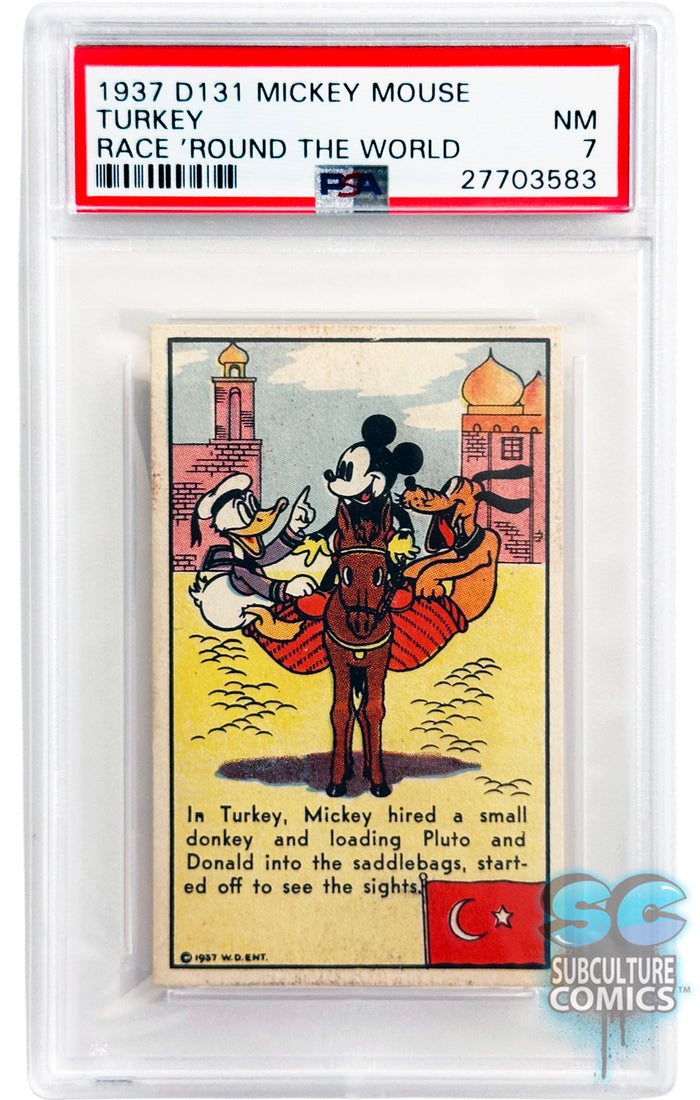 1937 D131 Mickey Mouse Race Around the World Turkey PSA 7
