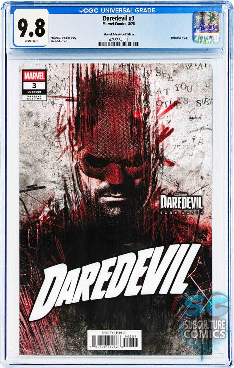 Daredevil #3 Marvel Television Edition CGC 9.8