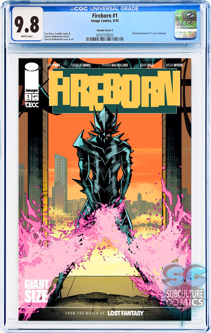 Fireborn #1 Variant Cover C CGC 9.8