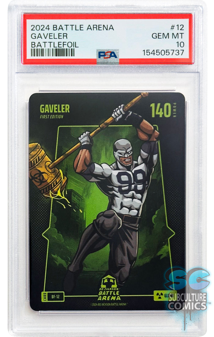 2024 Bo Jackson Battle Arena Alpha Edition: Gaveler Glow Battlefoil #12 - PSA 10 Gem Mint