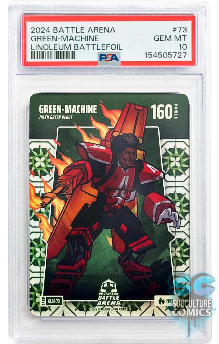 2024 Bo Jackson Battle Arena Alpha Edition: Green-Machine Linoleum Battlefoil #73 - PSA 10 Gem Mint