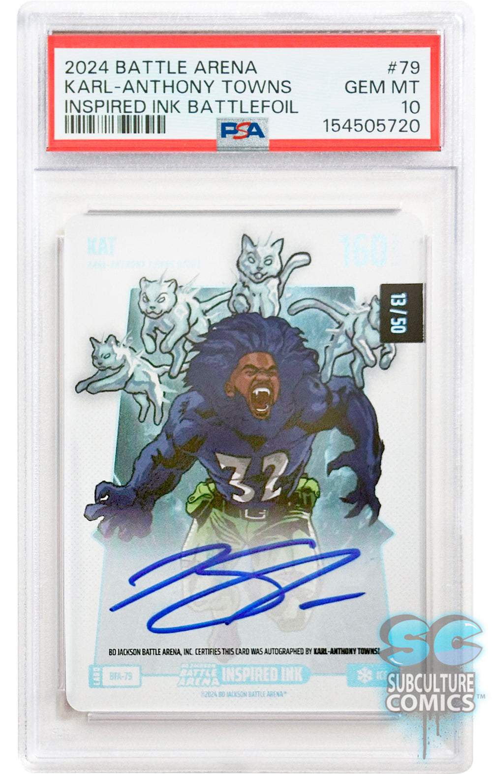 2024 Bo Jackson Battle Arena Alpha Edition: Karl-Anthony Towns Inspired Ink Battlefoil #79 - PSA 10 Gem Mint