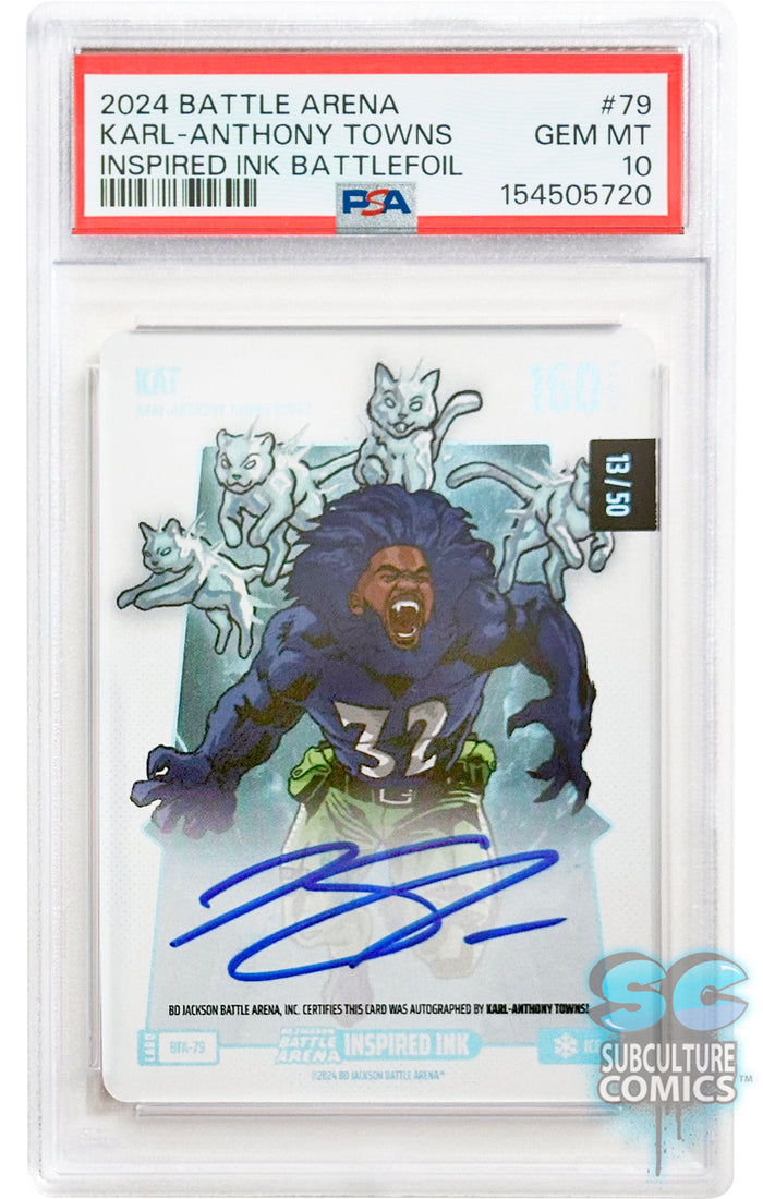 2024 Bo Jackson Battle Arena Alpha Edition: Karl-Anthony Towns Inspired Ink Battlefoil #79 - PSA 10 Gem Mint