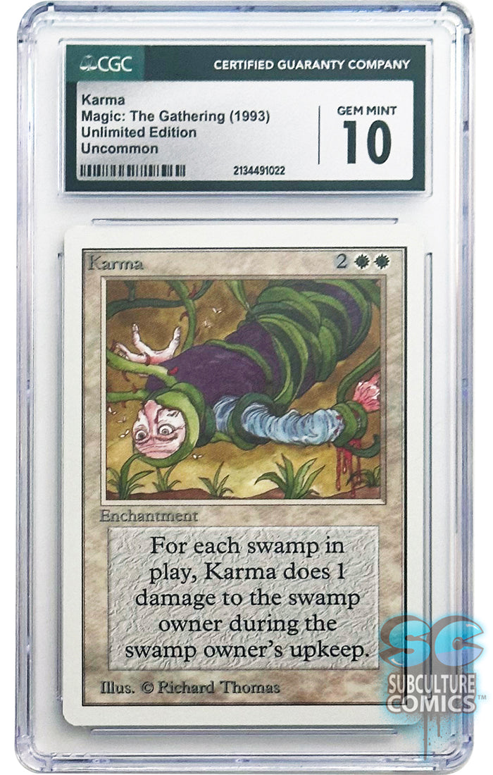 Magic the Gathering: Karma Unlimited Edition Uncommon CGC 10 Gem Mint
