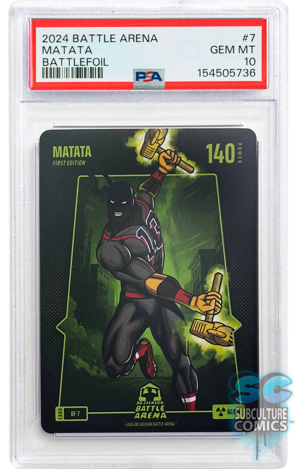2024 Bo Jackson Battle Arena Alpha Edition: Matata Glow Battlefoil #7 - PSA 10 Gem Mint