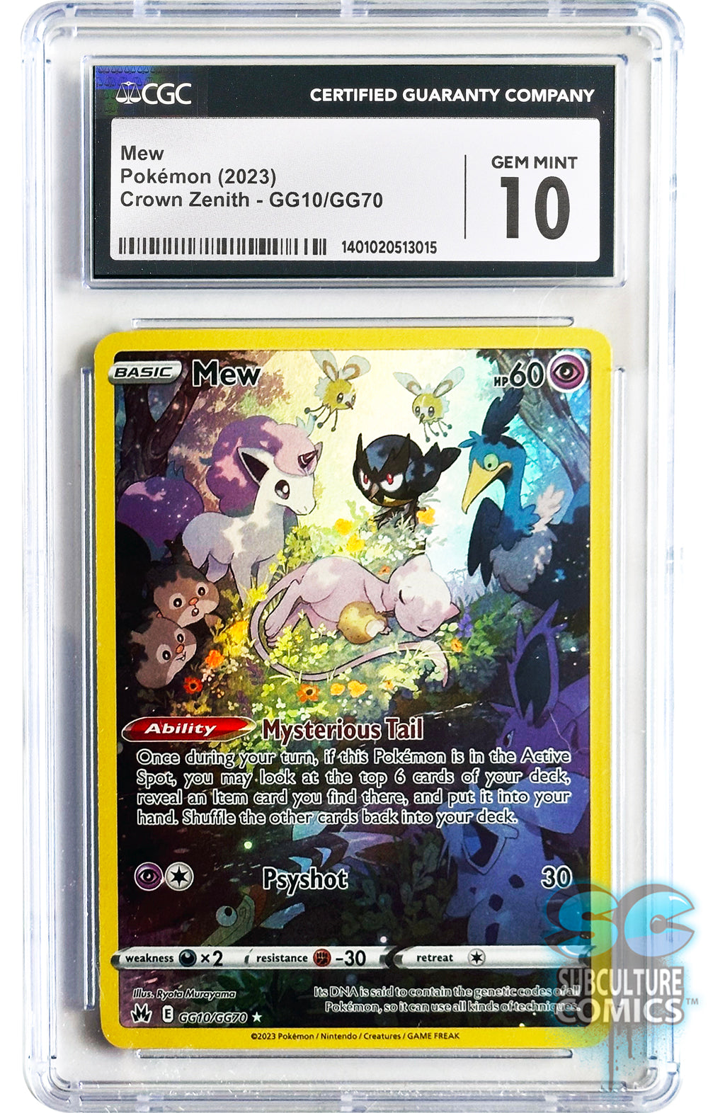 Pokémon Mew Crown Zenith GG10/GG70 - CGC 10 Gem Mint