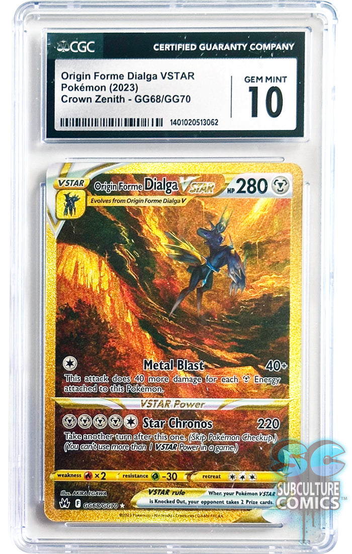 Pokémon Origin Forme Dialga VSTAR Crown Zenith GG68/GG70 - CGC 10 Gem Mint