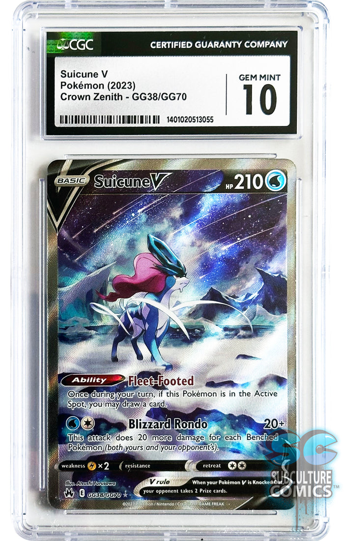Pokémon Suicune V Crown Zenith GG38/GG70 - CGC 10 Gem Mint