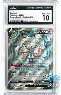 Pokémon Zacian V Crown Zenith GG48/GG70 - CGC 10 Gem Mint