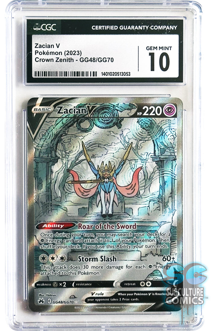 Pokémon Zacian V Crown Zenith GG48/GG70 - CGC 10 Gem Mint