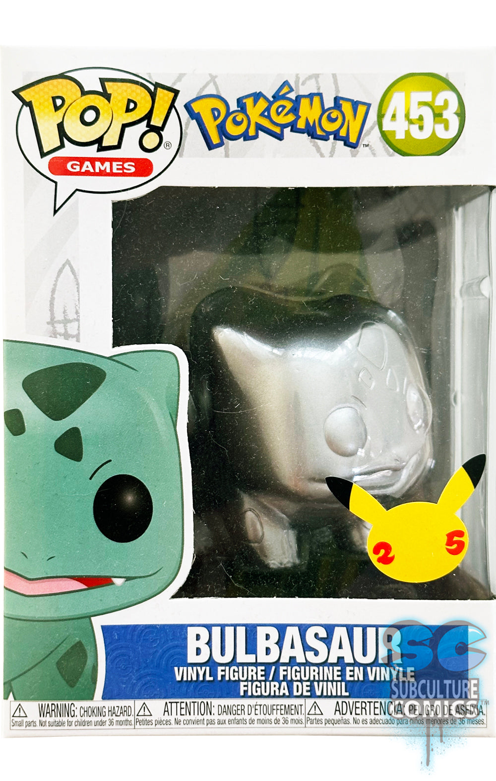 Funko Pop Vinyl Figure #453 Bulbasaur (Pokémon 25th Anniversary Edition)
