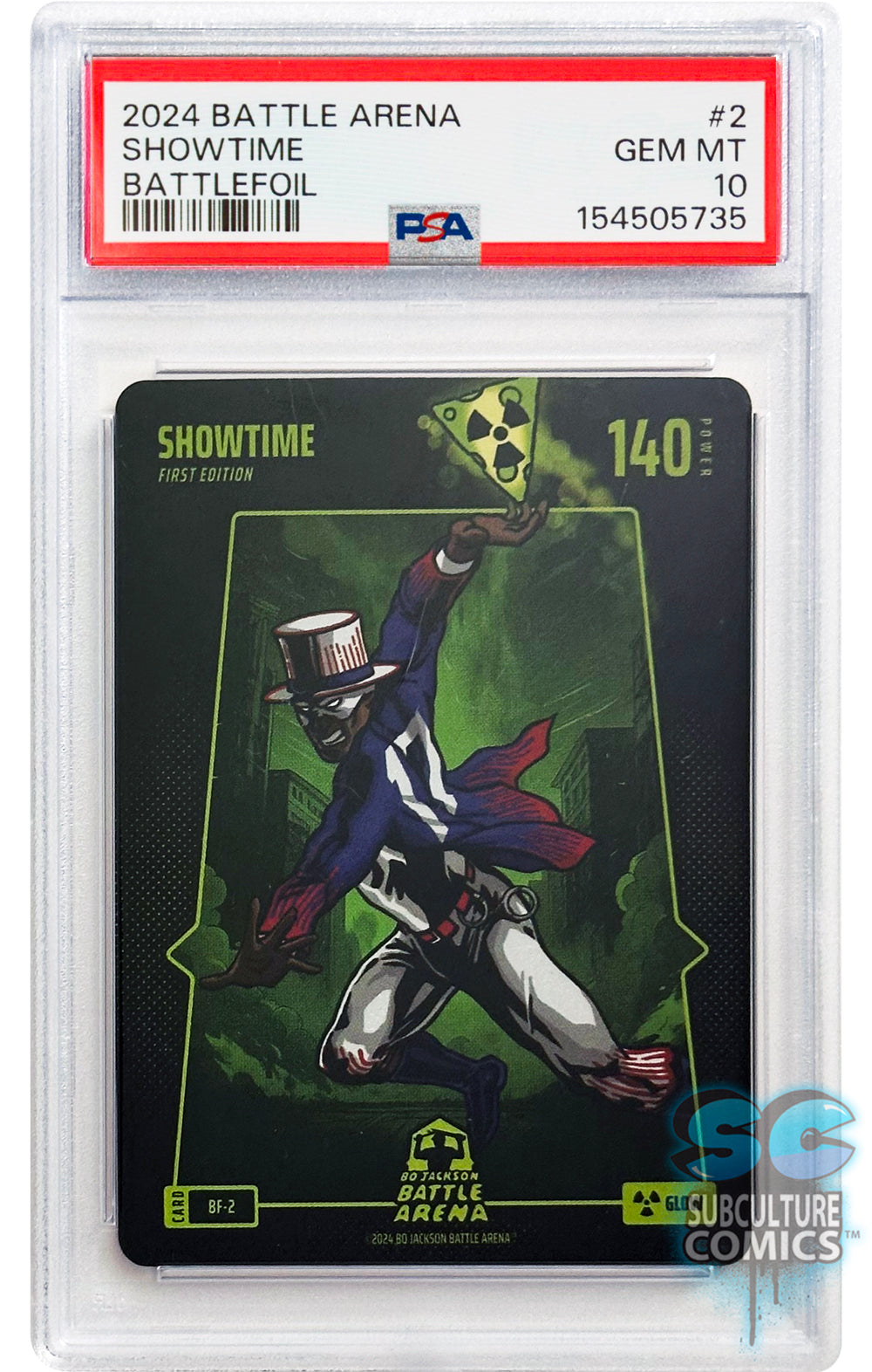 2024 Bo Jackson Battle Arena Alpha Edition: Showtime Glow Battlefoil #2 - PSA 10 Gem Mint
