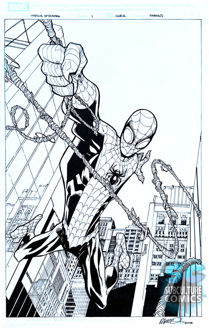 Superior Spider-Man #1 Humberto Ramos Variant Original Cover Art