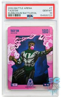2024 Bo Jackson Battle Arena Alpha Edition: Taze'em Bubblegum Battlefoil #7 - PSA 10 Gem Mint