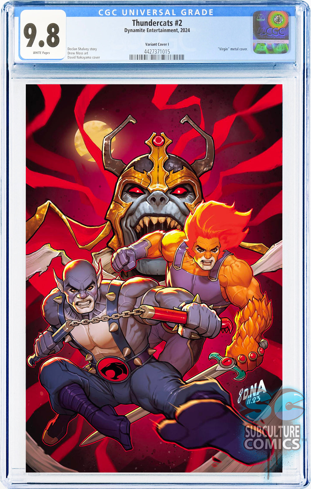 Thundercats #2 Variant Cover I "Virgin" Metal Cover CGC 9.8