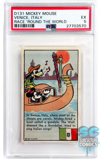 1937 D131 Mickey Mouse Race Around the World Venice, Italy PSA 5