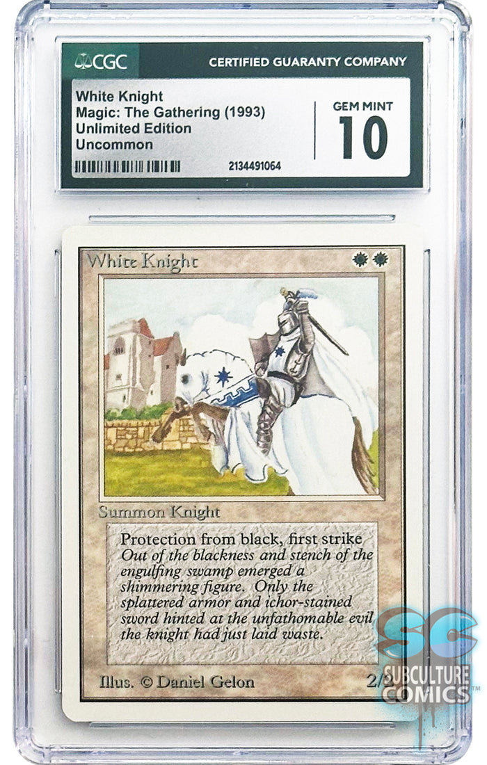 Magic the Gathering: White Knight Unlimited Edition Uncommon CGC 10 Gem Mint