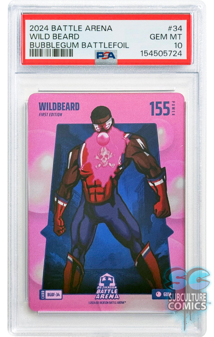 2024 Bo Jackson Battle Arena Alpha Edition: Wildbeard Bubblegum Battlefoil #34 - PSA 10 Gem Mint